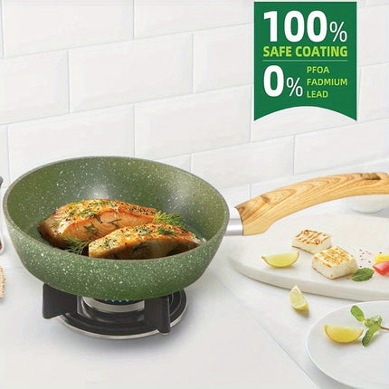 12-Piece Granite Nonstick Induction Cookware Set - Premium Aluminum Pots and Pans with Durable