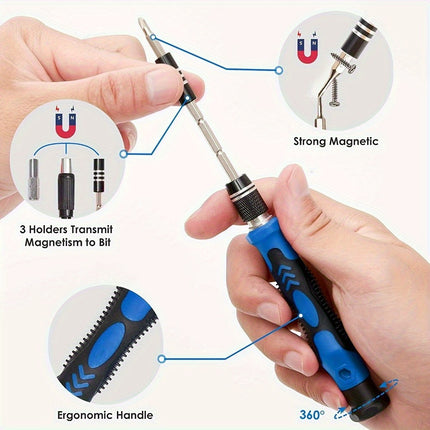 142pcs Precision Screwdriver Kit, a Professional Tool Set for Repairing Computers, Laptops