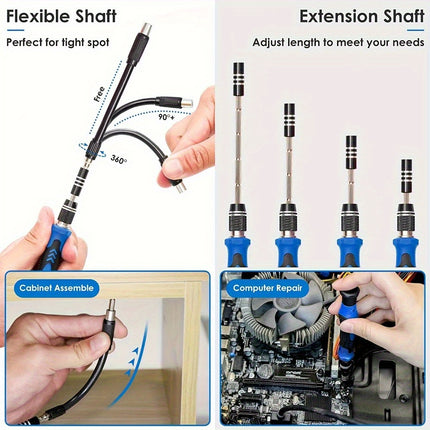 142pcs Precision Screwdriver Kit, a Professional Tool Set for Repairing Computers, Laptops