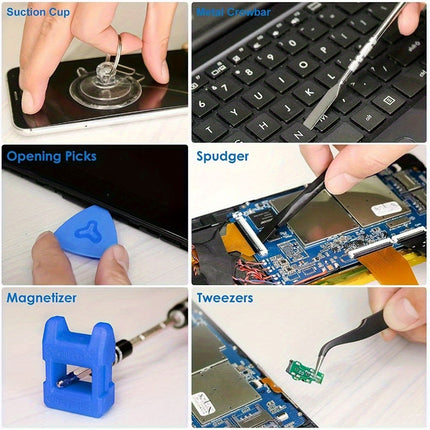 142pcs Precision Screwdriver Kit, a Professional Tool Set for Repairing Computers, Laptops