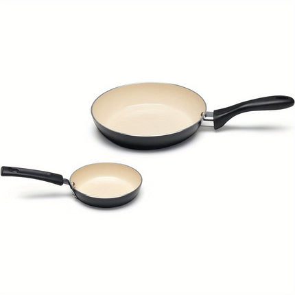 11 Piece Cookware Set, made without PFOA & PTFE, Black/Cream