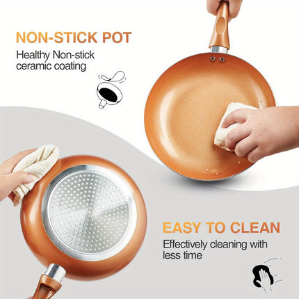 Set Ultra Nonstick, Pre-Installed 11pcs Cookware