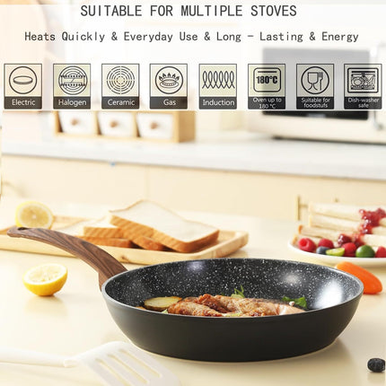 Cookware Set Kitchen Cooking Sets Induction Pot and Pan w/Frying Pans, Saucepans, Casserole