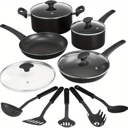 Cookware Set, 12 Piece Pots and Pans with Utensils,