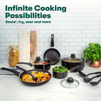 Cookware Set, 12 Piece Pots and Pans with Utensils,