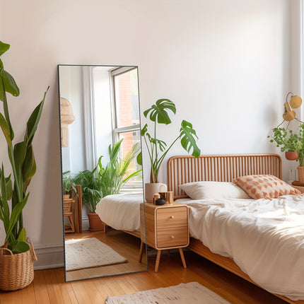 Aluminum Alloy Frame For Bedroom, Standing Full BodyMirror Shatter-Proof