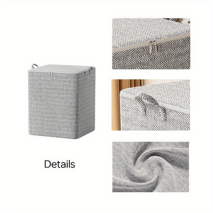Fabric Storage Bins with Lids and Handles, 1pc Large Capacity Dustproof