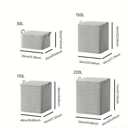 Fabric Storage Bins with Lids and Handles, 1pc Large Capacity Dustproof