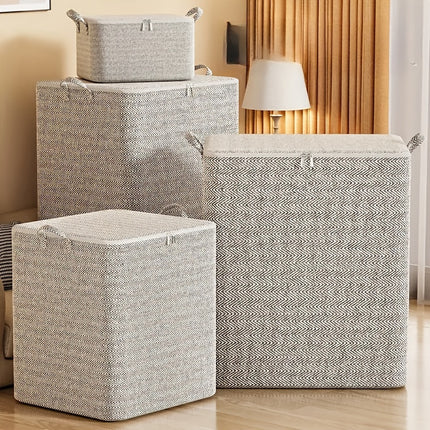 Fabric Storage Bins with Lids and Handles, 1pc Large Capacity Dustproof