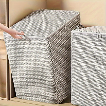 Fabric Storage Bins with Lids and Handles, 1pc Large Capacity Dustproof
