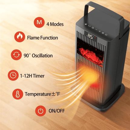 1500W Space Heater with Thermostat, Electric Space Heaters