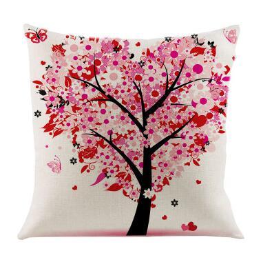 Linen Pillow Money Tree Cushion with Pillow