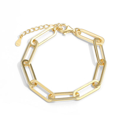 Fashion Holiday Hollow Chain 925 Sterling Silver Bracelet
