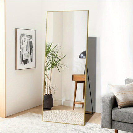 Full Length Mirror, 65‘’x 22'' Floor Mirror with Stand, Floor Mirror with Aluminum