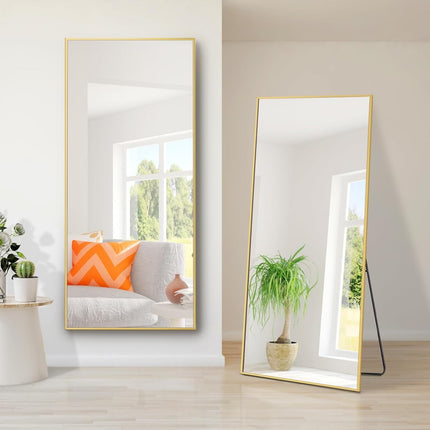 Full Length Mirror, 65‘’x 22'' Floor Mirror with Stand, Floor Mirror with Aluminum
