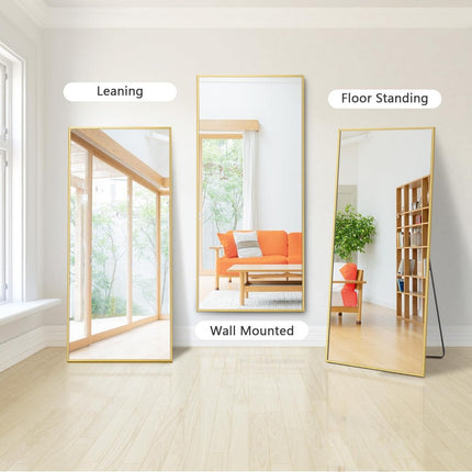 Full Length Mirror, 65‘’x 22'' Floor Mirror with Stand, Floor Mirror with Aluminum