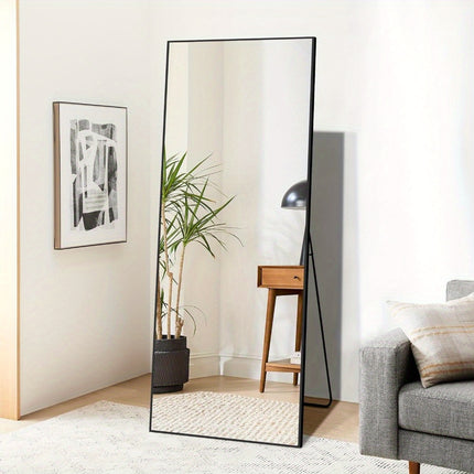 Full Length Mirror, 65‘’x 22'' Floor Mirror with Stand, Floor Mirror with Aluminum