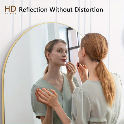 Full Length Mirror, Floor Mirror With Stand, Leaning Wall Mounted Floor Standing Mirror With Aluminum