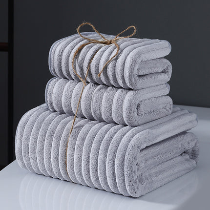 3-Piece Luxurious Bath Towel Set - Bath Linen Sets - Ultra Absorbent 1 Large Bath Towel and 2 Face Towels