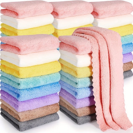 20Pcs Soft Absorbent Solid Color Fingertip Towels