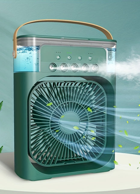 1pc Portable USB Humidifier Fan with Aroma Diffuser, Adjustable Speed, 2-in-1 Mist Sprayer, ≤36V Operating Voltage, Ideal for Home & Office Use, No Battery Required, Perfect Holiday Gift