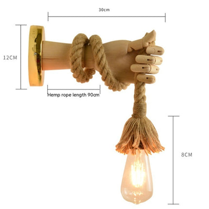 Wooden Bedside Wall Lamp Led European Creative Indoor Light