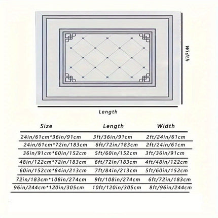 Luxurious Plush Area Mat - Ultra-Soft, Thick Faux Fur Mat in Sleek Gray with Black Accents