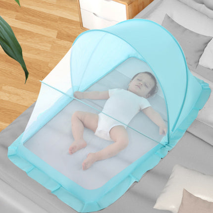Foldable Youngsters Mosquito Net - Light Blue, Full Coverage, Breathable Polyester, Portable Youngsters Bed Canopy for Indoor/Outdoor Use