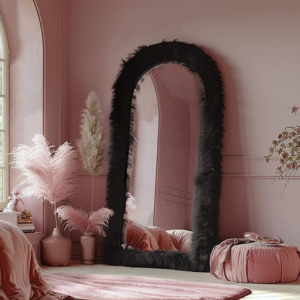 Framed Leaning Hanging Wall Mirror Full Body Dressing Mirror for Bedroom, Dressing Room
