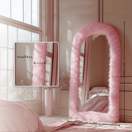 Framed Leaning Hanging Wall Mirror Full Body Dressing Mirror for Bedroom, Dressing Room
