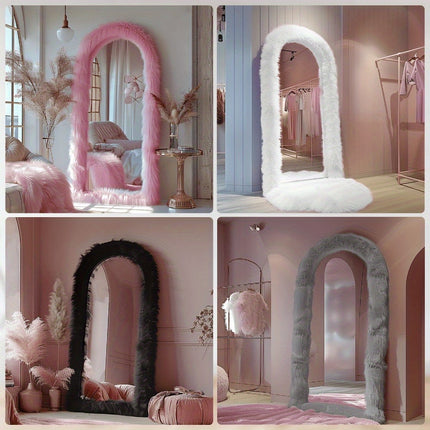 Framed Leaning Hanging Wall Mirror Full Body Dressing Mirror for Bedroom, Dressing Room