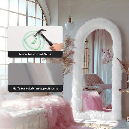 Framed Leaning Hanging Wall Mirror Full Body Dressing Mirror for Bedroom, Dressing Room