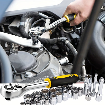 108pcs Tool Set for Home Use, Including Manual Tools for Automotive Repair in a Toolbox
