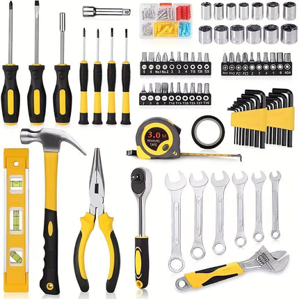 108pcs Tool Set for Home Use, Including Manual Tools for Automotive Repair in a Toolbox