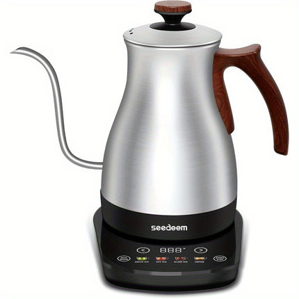 Electric Kettle Is a 1200W Appliance Designed for Brewing Tea And Coffee, Featuring Four Heating Settings,