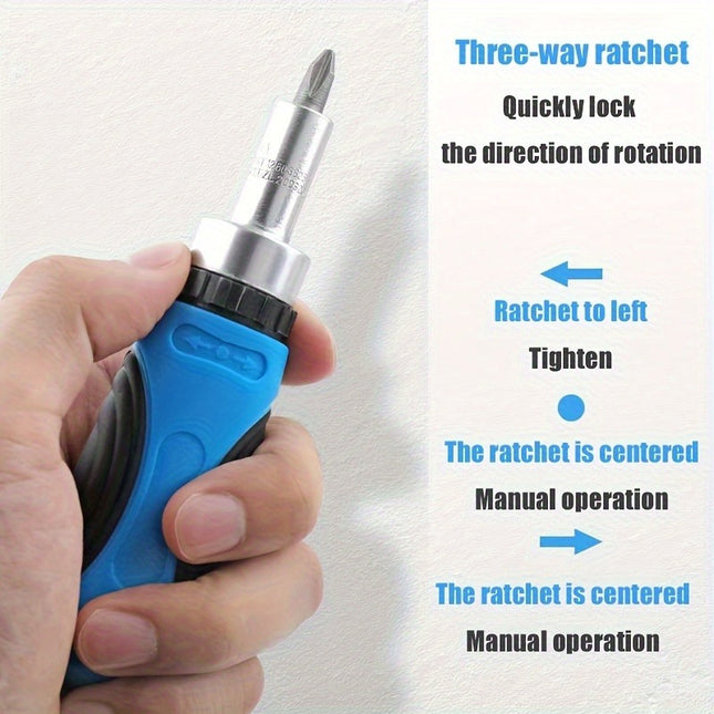 44pcs High Carbon Steel Ratchet Screwdriver Bit & Socket Set - Versatile, Compact Tool Kit for DIY,