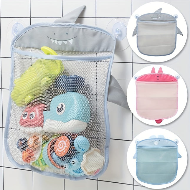 1pc Adhesive Wall-Mounted Bathroom Storage Organizer