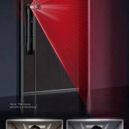 Automatic Fingerprint Lock Household Anti-theft Door 3d Face Recognition Smart Lock Peephole Viewer Password Lock