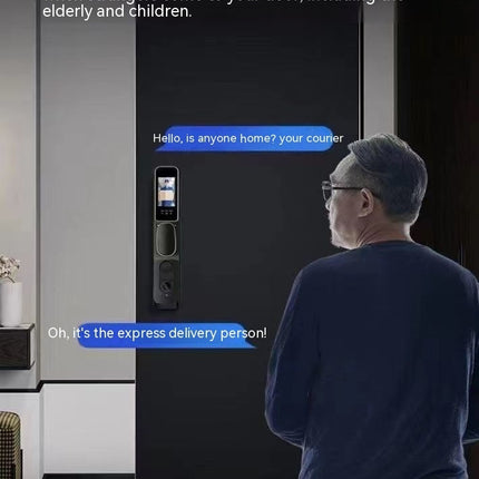 Automatic Fingerprint Lock Household Anti-theft Door 3d Face Recognition Smart Lock Peephole Viewer Password Lock