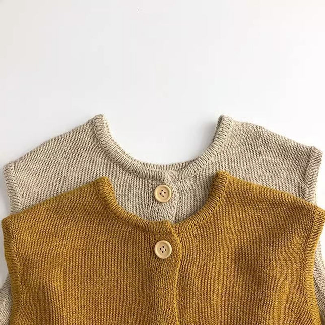 Children's Clothing Vest Spring And Autumn Boys And Girls Fashionable Sweater Cardigan