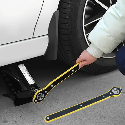 A Universal Car Jack with a Power-Saving Wrench And Converter, Featuring