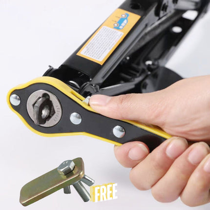 A Universal Car Jack with a Power-Saving Wrench And Converter, Featuring