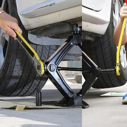 A Universal Car Jack with a Power-Saving Wrench And Converter, Featuring