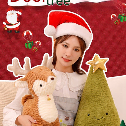 Plush Cute Elk Domestic Ornaments Christmas Gift Christmas Tree Pillow