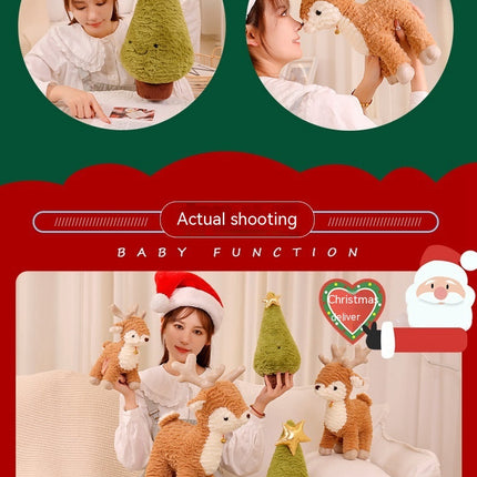 Plush Cute Elk Domestic Ornaments Christmas Gift Christmas Tree Pillow