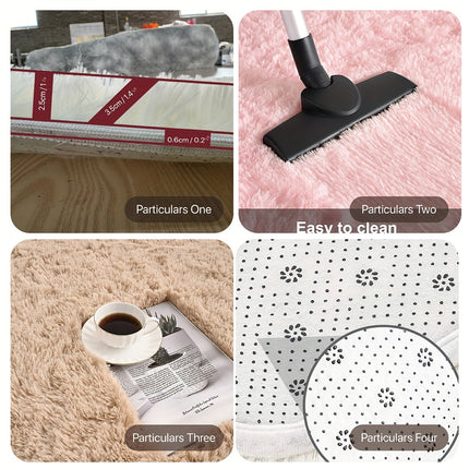 Plush Christmas Decor Area Rug - Large, Non-Slip, Soft Polyester Carpet for Living Room & Bedroom,