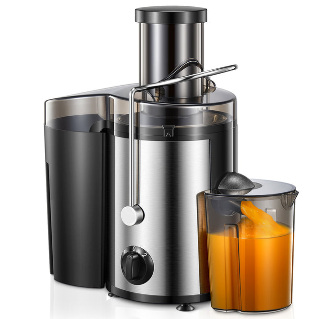 Juicer Machine, 500W Extractor with Wide Mouth 3 Feed Chute for Fruit Vegetable, Easy to Clean,