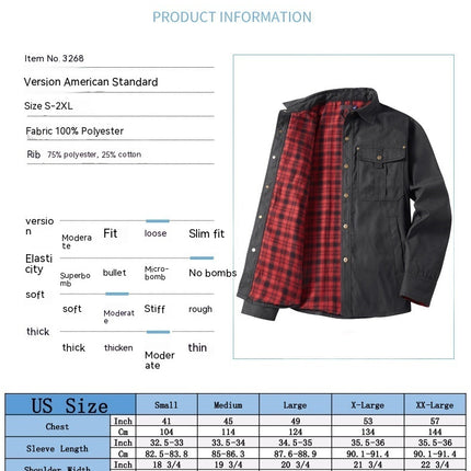 Lapel Plaid Flannel Casual Retro Western Style Jacket