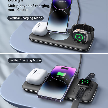 Folding Magnetic Wireless Charger Charger Desktop Bracket
