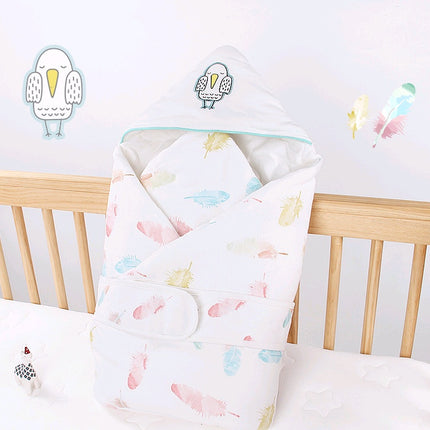 Baby holding autumn and winter newborn belt wrapped cotton newborn thickening blanket baby blanket baby quilt